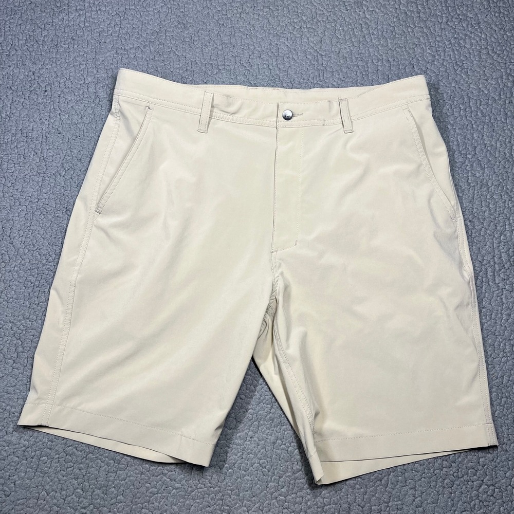 FootJoy Golf Shorts Men 36 Performance Stretch Flat Front Khaki Sporty Classic